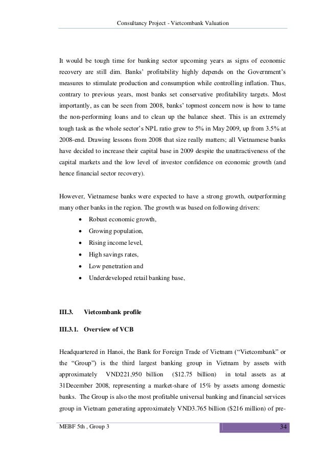 Master thesis in banking